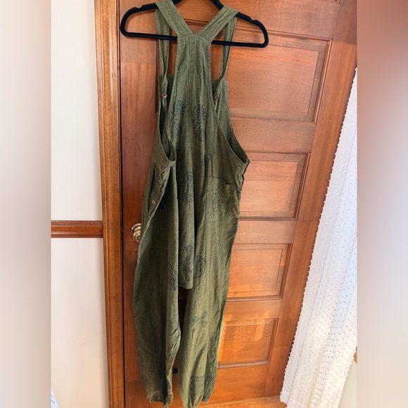 Cotton Bohemian Harem Jumpsuit Overalls - Picture 6 of 7